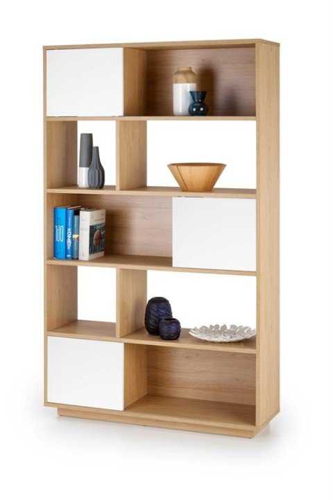 Книжкова шафа Halmar REG-23 Дуб золотий / Білий матовий